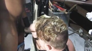 Intense Deepthroat BDSM Session with Dominant White Guy & Submissive Jock