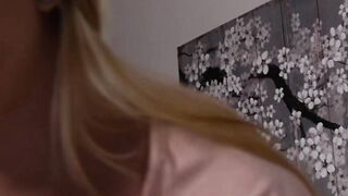 Nerd Girl's Petite Body Gets Filled With Daddy's Big Dick - Point-Of View