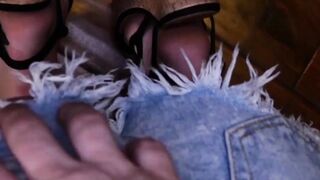 Nerd Girl's Petite Body Gets Filled With Daddy's Big Dick - Point-Of View