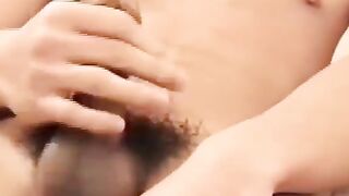 Good looking Asian dude wanks his rock solid cock solo