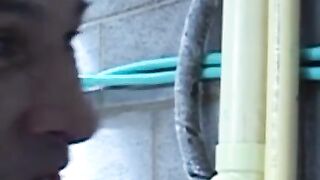 David is becoming accustomed to prison life by sucking cock