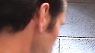 David is becoming accustomed to prison life by sucking cock