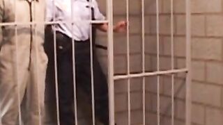 David is becoming accustomed to prison life by sucking cock