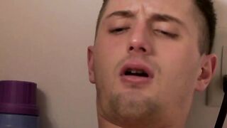 Teammates Connor and JD love anal fuck in the laundry room