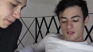 Big dicked Latino straighty blown before bareback session