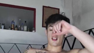 Big dicked Latino straighty blown before bareback session
