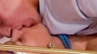 A lovers fucking wild on the bed