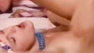 A lovers fucking wild on the bed