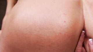 Hot lesbo stepmom tasting sweet teen pussy in threesome