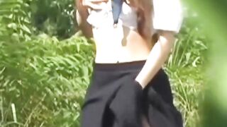 Japanese women's public peeing on hidden cam