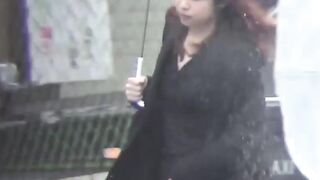 Japanese teenies' bathroom pee fest on closeup camera