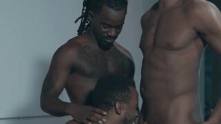 Business deal finishes up with threesome anal fucking