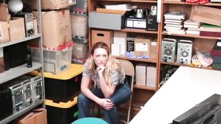 Teen thief Adira Allure gets it in office with a facial