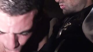 Jess gets head from British cocksucker Luke in parked car at night