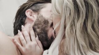 Seductress Kayley Gunner takes care of her lovers hungry cock