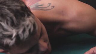 Horny twink Enzo Muller had his ass drilled over the pool table with muscular Kenzo A