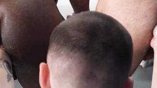 Muscular DILF Micah Martinez is brutally ass drilled ends with an explosive cumshots