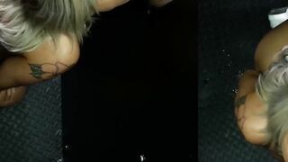 Bubble Butt Platinum Blondie Alexis Kay Sucks & Swallows Huge Load