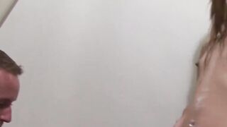 Sexually charged Ping getting her ass drilled in the shower