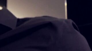Two men in suits have sex in the toilet at work