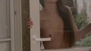 Lovely brunette cutie Demi Fray loves to tease herself in the kitchen