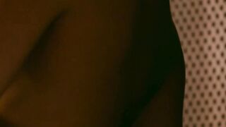 Curly Latina girl exposed amazing body