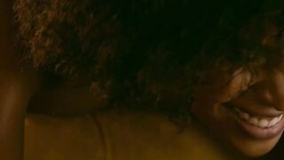 Curly Latina girl exposed amazing body