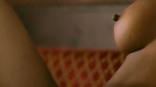 Curly Latina girl exposed amazing body