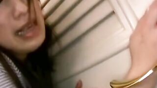 Japanese hot pantyhose babe intense masturbation