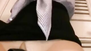 Japanese hot pantyhose babe intense masturbation