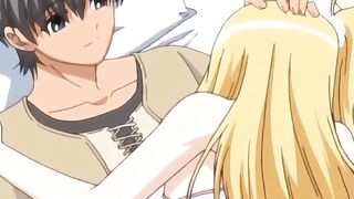 Big tits horny babe enjoys romantic sex