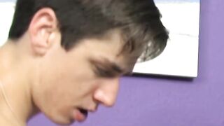 Beautiful young gays sucking cocks and banging in threesome