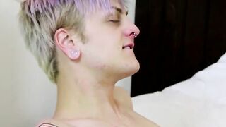 Lusty twinkie ass fucked and facialized in the same time