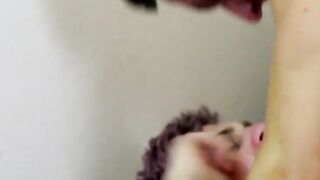 Lusty twinkie ass fucked and facialized in the same time
