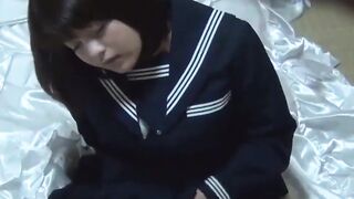 Japanese schoolgirl finds joy in uniform pussy play today