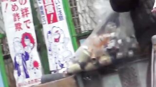 Japanese schoolgirl self pleasure and panty soaks herself