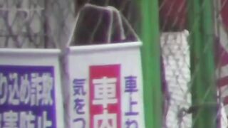 Japanese schoolgirl self pleasure and panty soaks herself