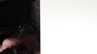 Teen perpetrator gets a guard's cum in mouth discipline