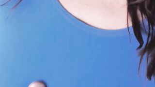Natural tits stepmom's POV action with stepson after BJ