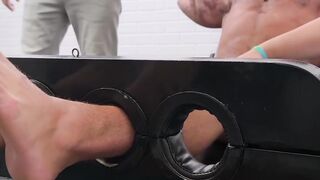 Hot Jesse acts tough but loses to Dan Edwards ruthless foot tickle