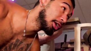 Jon Darra eats Jesse Stones Ass then fucks him raw in workout session