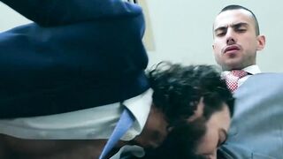 Dani Rivera breeds his horny client Miguel Angel at his barbershop