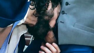 Dani Rivera breeds his horny client Miguel Angel at his barbershop