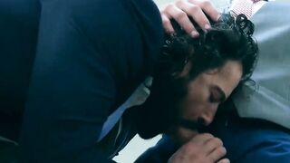 Dani Rivera breeds his horny client Miguel Angel at his barbershop