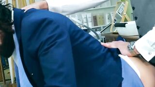 Dani Rivera breeds his horny client Miguel Angel at his barbershop