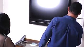 Horny Latin Granny Andrea Seduces the Cable Guy