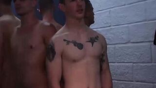 Big Dick Soldiers Share Their Loads in Group Orgy