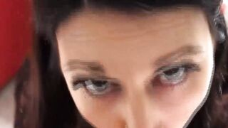 Point-Of View" - Bubble Butt Cutie Sucks A Long Hard Dick In Pov And Gets Facialed!