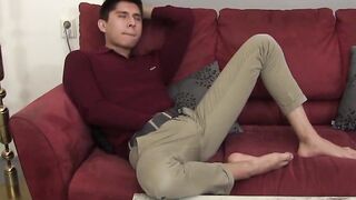 Teen Footjob Paradise - Young Twink's Feet Worshipped By Older Man