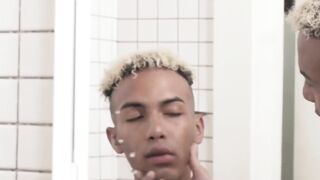 Black Twunk's Hair Cut & Jerk Off Session - Hairy Muscle Stud